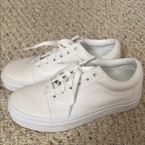 Old Skool Vans (all white)